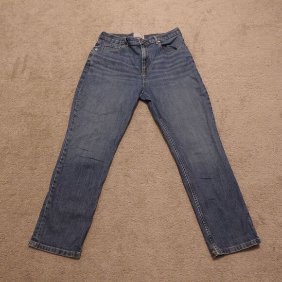 Everlane Women 32 The Cheeky Straight Leg Denim Jeans High Rise Midwash Blue - Picture 1 of 7